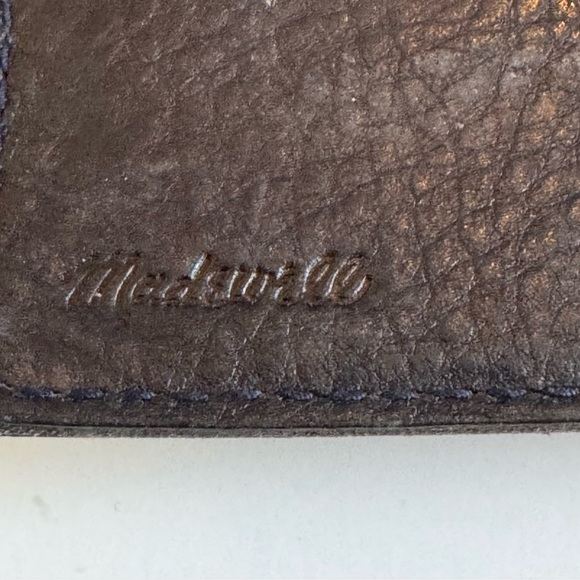 Madewell The Leather Post Wallet dark navy blue - Picture 5 of 11